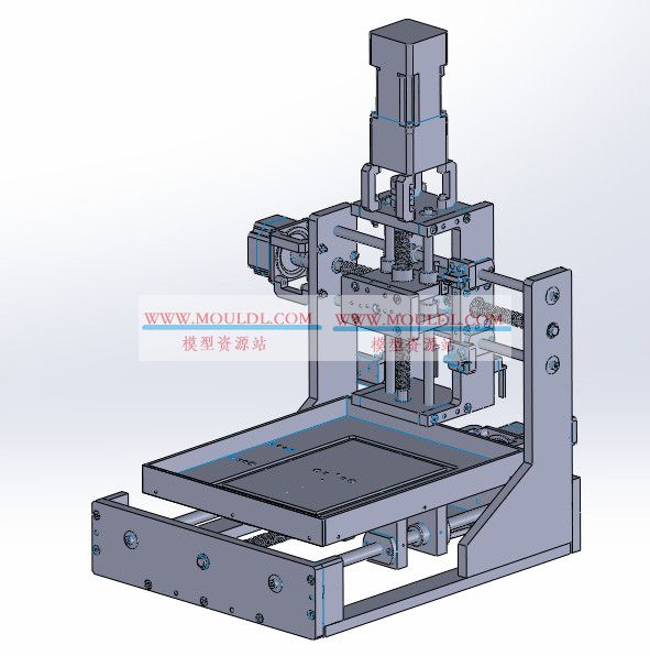 台式数控机床3D模型下载 | 小型CNC铣床/雕刻机结构设计 3D模型下载 - MOULDL模型库