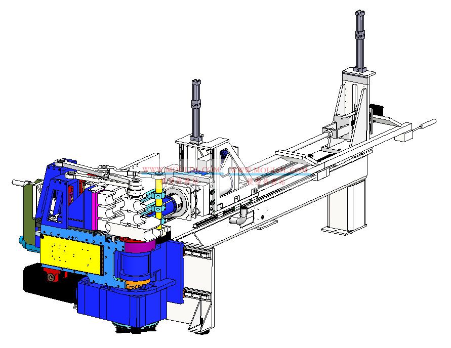 数控自动弯管机3D模型下载 | 全电动管材弯曲设备 SolidWorks图纸 3D模型下载 - MOULDL模型库