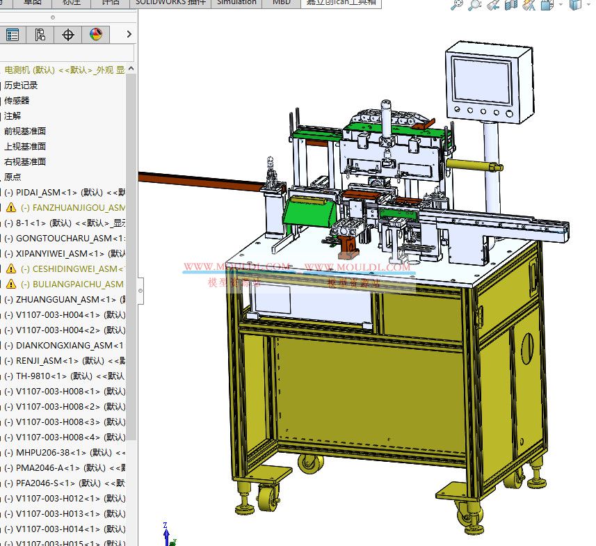 电测机3D模型下载 | 自动化电气性能测试设备 SolidWorks图纸 3D模型下载 - MOULDL模型库