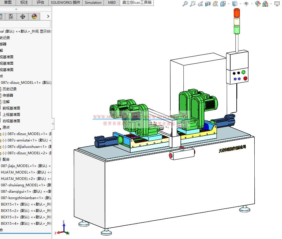汽车连杆精加工机床3D模型下载 | 多工位高精度专用加工中心 SolidWorks图纸 3D模型下载 - MOULDL模型库