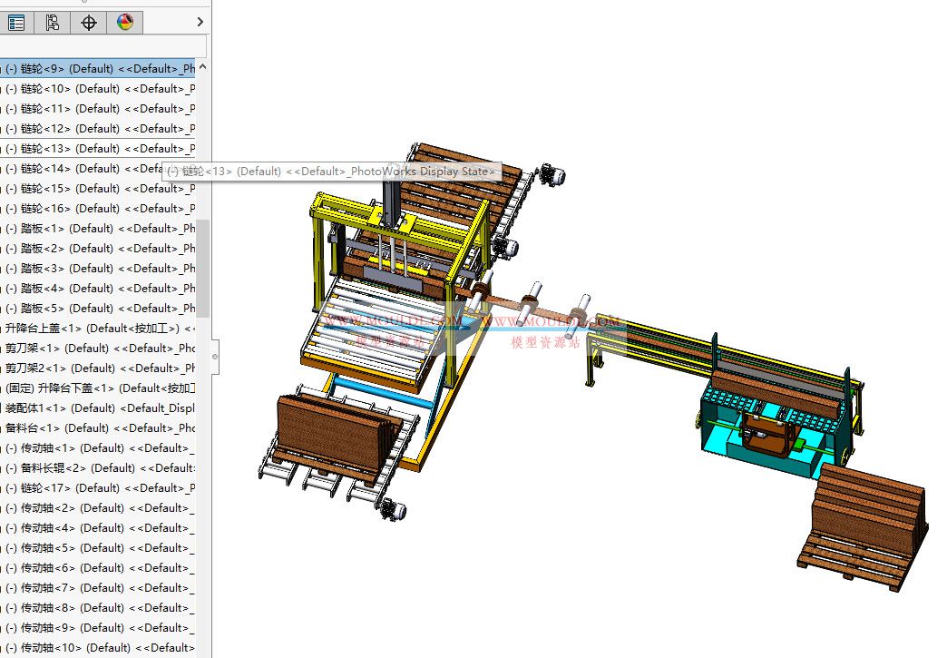升降收料机构3D模型下载 SolidWorks可编辑含升降平台与收料盒 3D模型下载 - MOULDL模型库