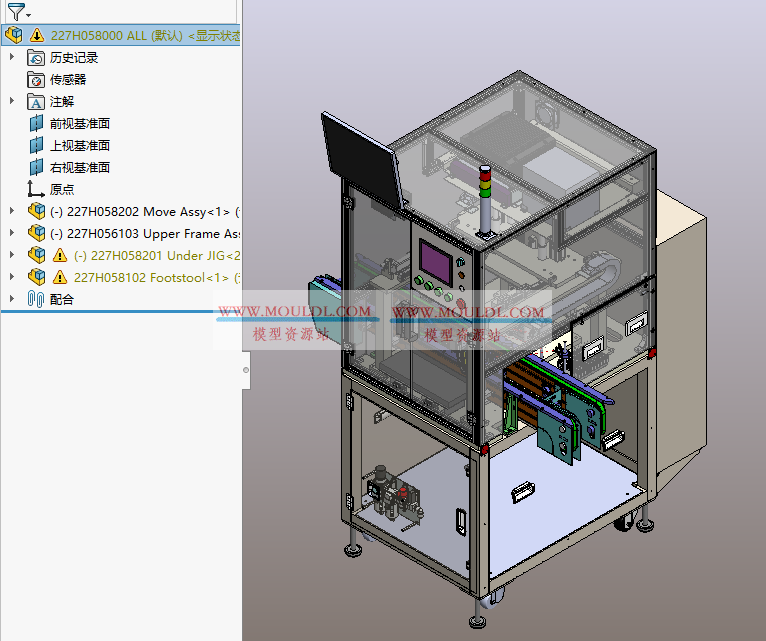 车载马达前端齿轮检测设备3D模型, 汽车微电机齿轮AOI+尺寸检测机 CAD图纸下载 3D模型下载 - MOULDL模型库