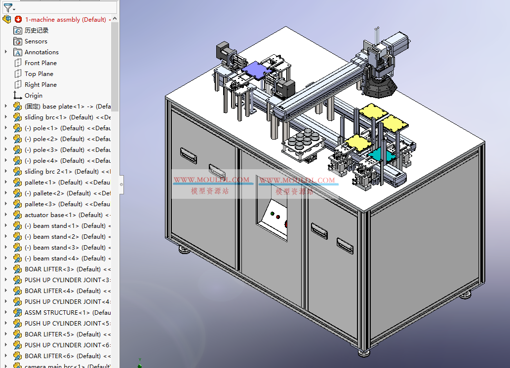 光学检测设备3D模型, 视觉尺寸与外观检测机 CAD图纸下载（含光源+相机系统） 3D模型下载 - MOULDL模型库