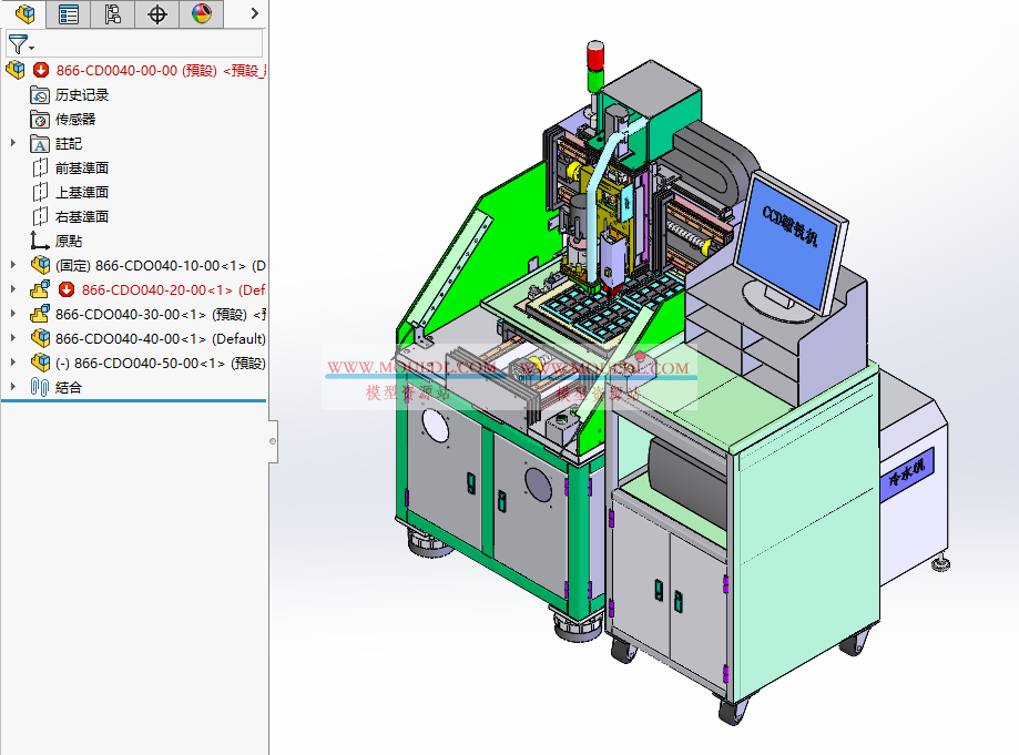 精密CCD雕铣机3D模型, 带视觉定位的精雕铣设备 CAD图纸下载 3D模型下载 - MOULDL模型库