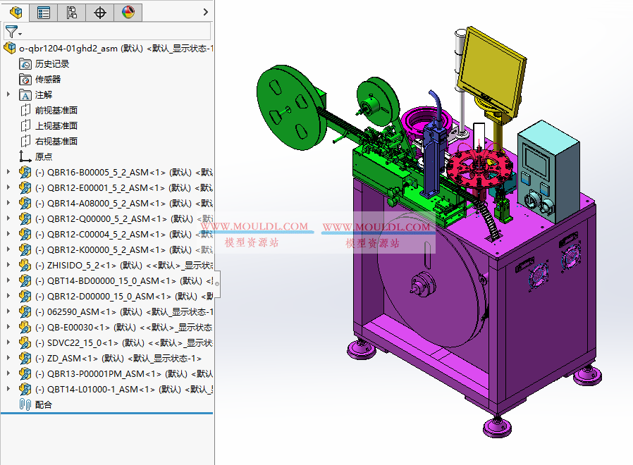 全自动编带机检测机3D模型, 编带后外观与封装质量AOI检测设备 CAD图纸下载 3D模型下载 - MOULDL模型库