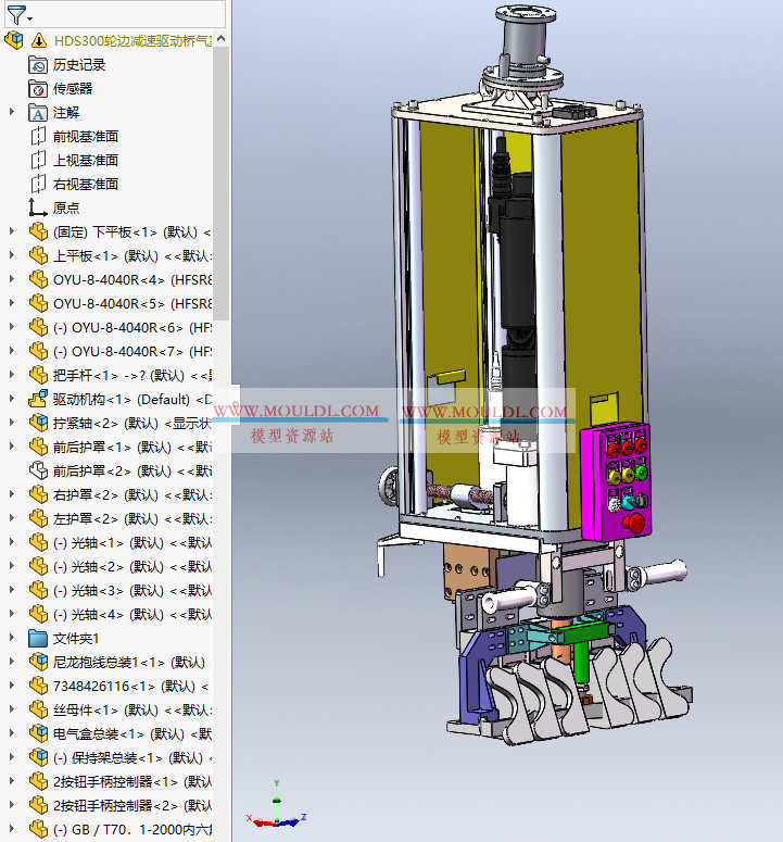 2轴气势支架螺栓拧紧机3D模型, 双轴伺服拧紧设备 CAD图纸下载（含扭矩监控） 3D模型下载 - MOULDL模型库