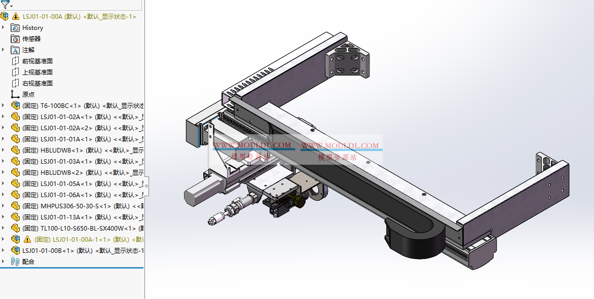 LSJ01-01锁螺丝机构3D模型, 伺服电批滑台模组 CAD图纸下载（含浮高检测） 3D模型下载 - MOULDL模型库