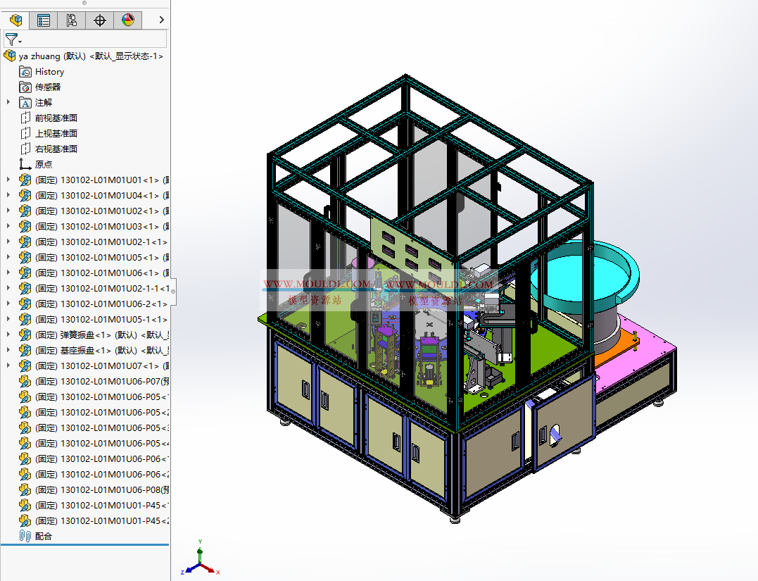 转盘式多工位检测机3D模型, 多工位CCD视觉+尺寸检测设备 CAD图纸下载 3D模型下载 - MOULDL模型库