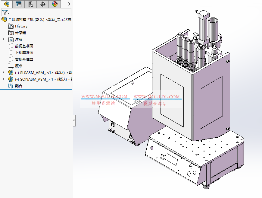 四轴全自动打螺丝机3D模型, 四电批锁付设备 CAD图纸下载（含同步锁付+浮高检测） 3D模型下载 - MOULDL模型库