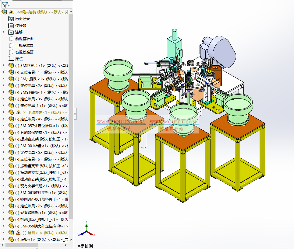 3M铜头组装机3D模型, 3M Scotchlok端子自动压接设备 CAD图纸下载（含送线+压接+检测） 3D模型下载 - MOULDL模型库