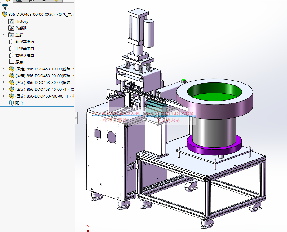 半自动光纤接头组装机3D模型, LC/SC光纤连接器装配设备 CAD图纸下载 3D模型下载 - MOULDL模型库