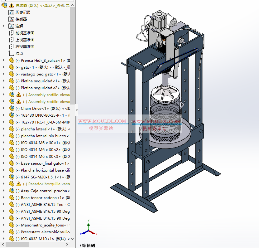 半自动化压力机-分离机S 3D模型, 精密压装与拆卸一体设备 CAD图纸下载 3D模型下载 - MOULDL模型库
