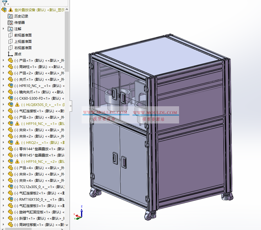 垫片叠放设备3D模型, 自动垫片堆叠组装机 CAD图纸下载 3D模型下载 - MOULDL模型库