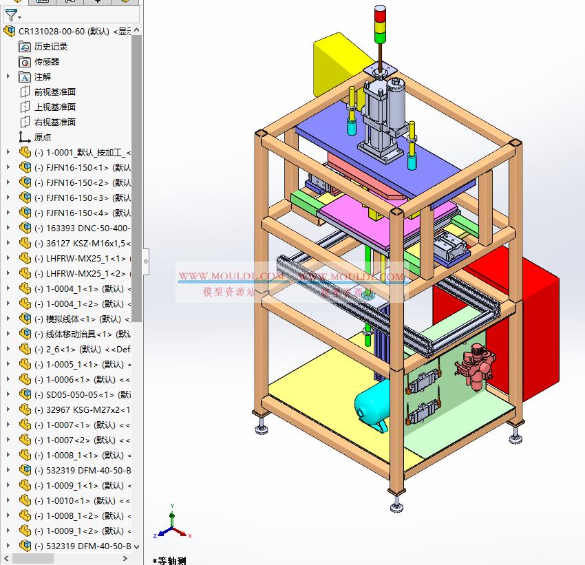 非标压装机3D模型, 定制化伺服压装设备 CAD图纸下载（含力-位移监控） 3D模型下载 - MOULDL模型库