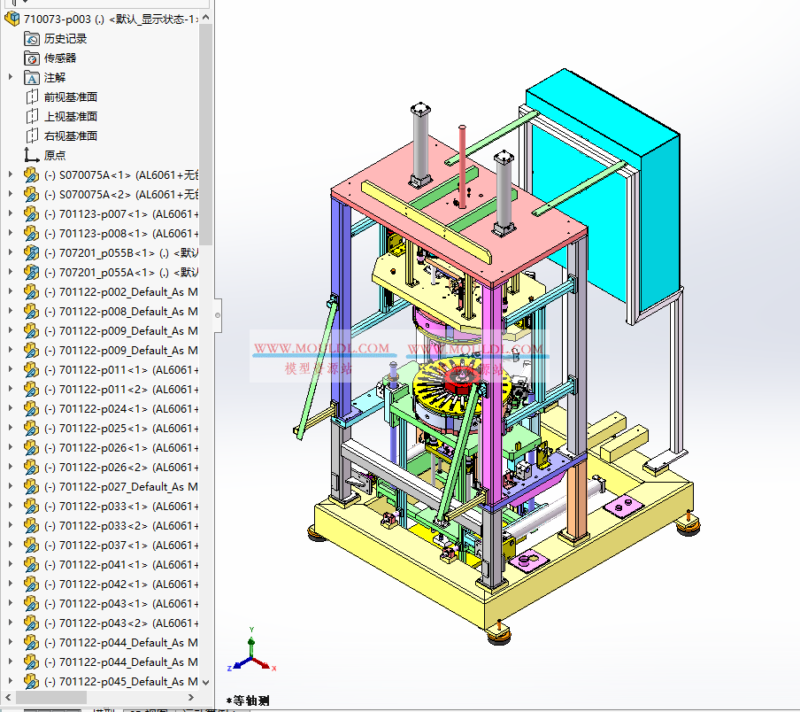 非标电机转子矫正机3D模型, 转子轴自动校直设备 CAD图纸下载 3D模型下载 - MOULDL模型库