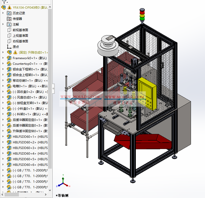 两轴自动销钉涂油压装机3D模型, 双伺服销钉润滑压装设备 CAD图纸下载 3D模型预览图 - MOULDL模型库