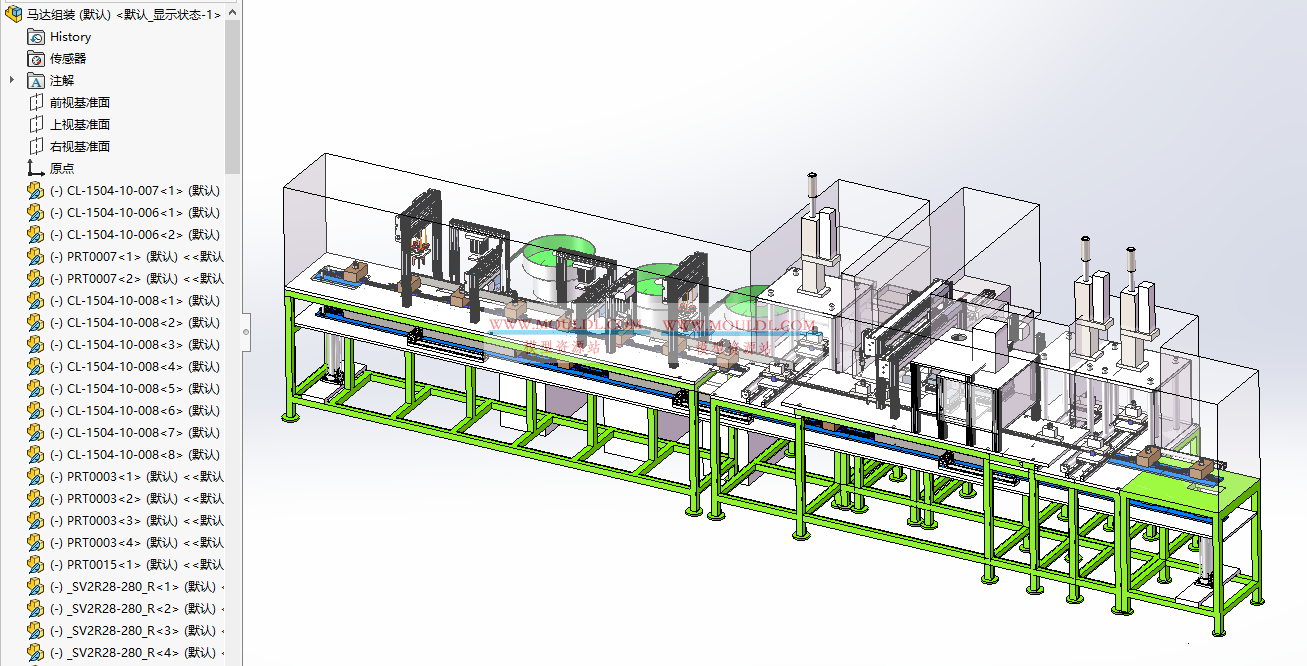 马达电机自动组装线3D模型, 小型直流/无刷电机全自动装配线 CAD图纸下载 3D模型下载 - MOULDL模型库