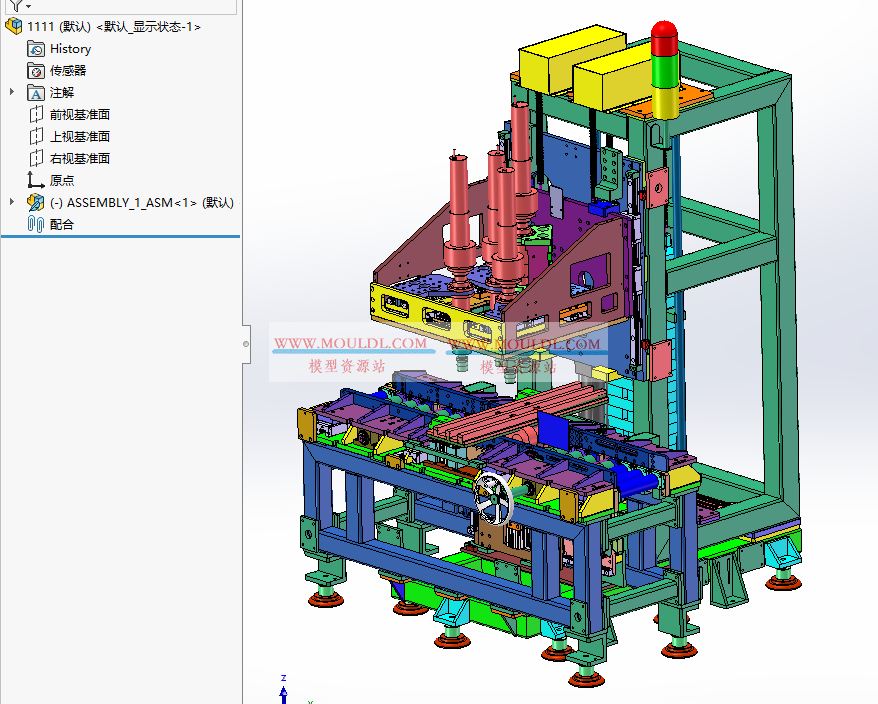 铆合机3D模型, 伺服自动铆接设备 CAD图纸下载（含压力-位移监控） 3D模型预览图 - MOULDL模型库