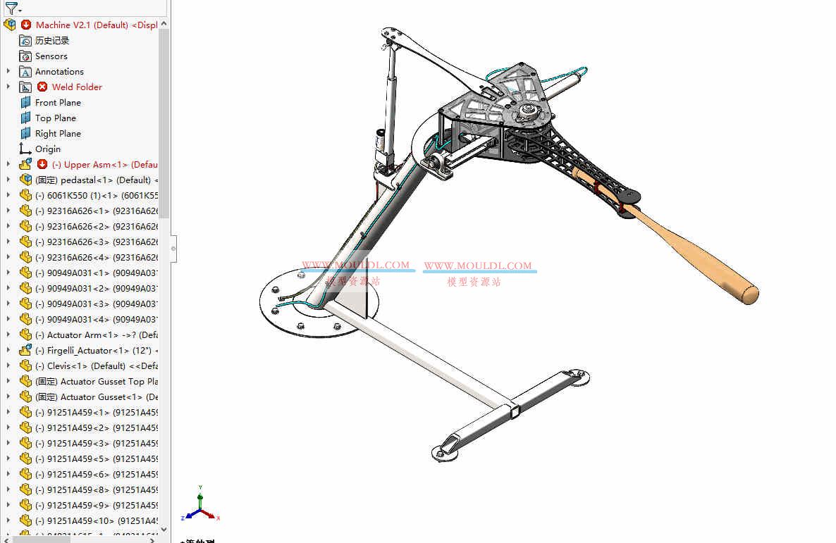 气动摇摆机3D模型, 气动驱动摇摆测试/振实设备 CAD图纸下载 3D模型预览图 - MOULDL模型库