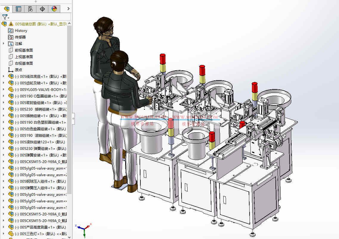 枪阀自动组装线3D模型, LNG/氢燃料加注枪阀全自动装配设备 CAD图纸下载 3D模型预览图 - MOULDL模型库